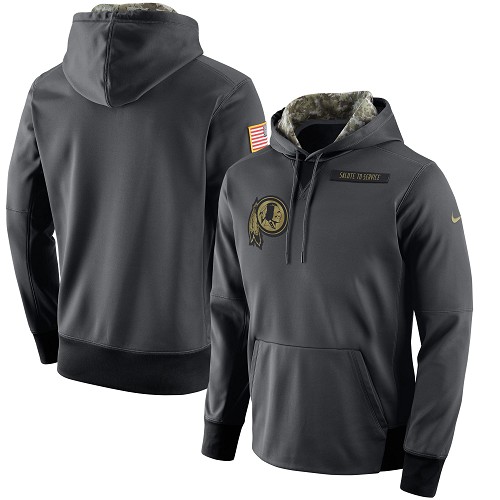 NFL Men's Washington Redskins Nike Anthracite Salute to Service Player Performance Hoodie